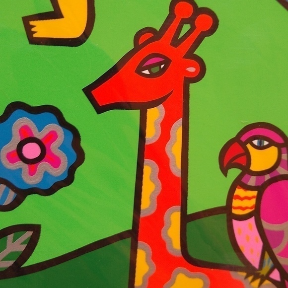 Animal Jungle Serigraph by Holly Foss Colorful Baby Nursery Child's Room 8"x 10" - Picture 4 of 8